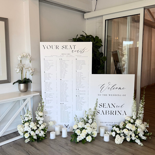 3x set signage arrangements Fresh