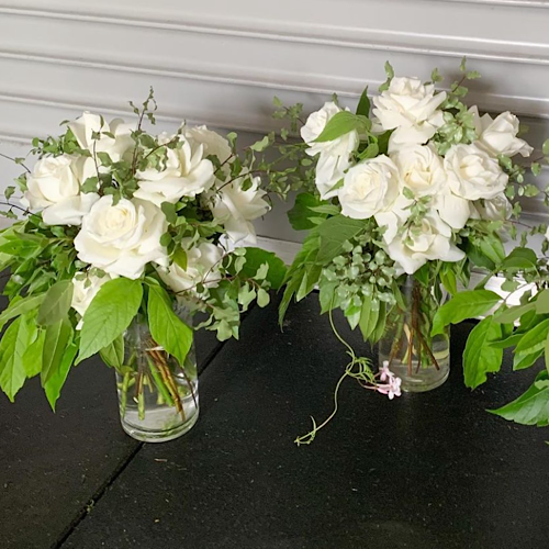 Bridesmaid Bouquet Lush Green and White
